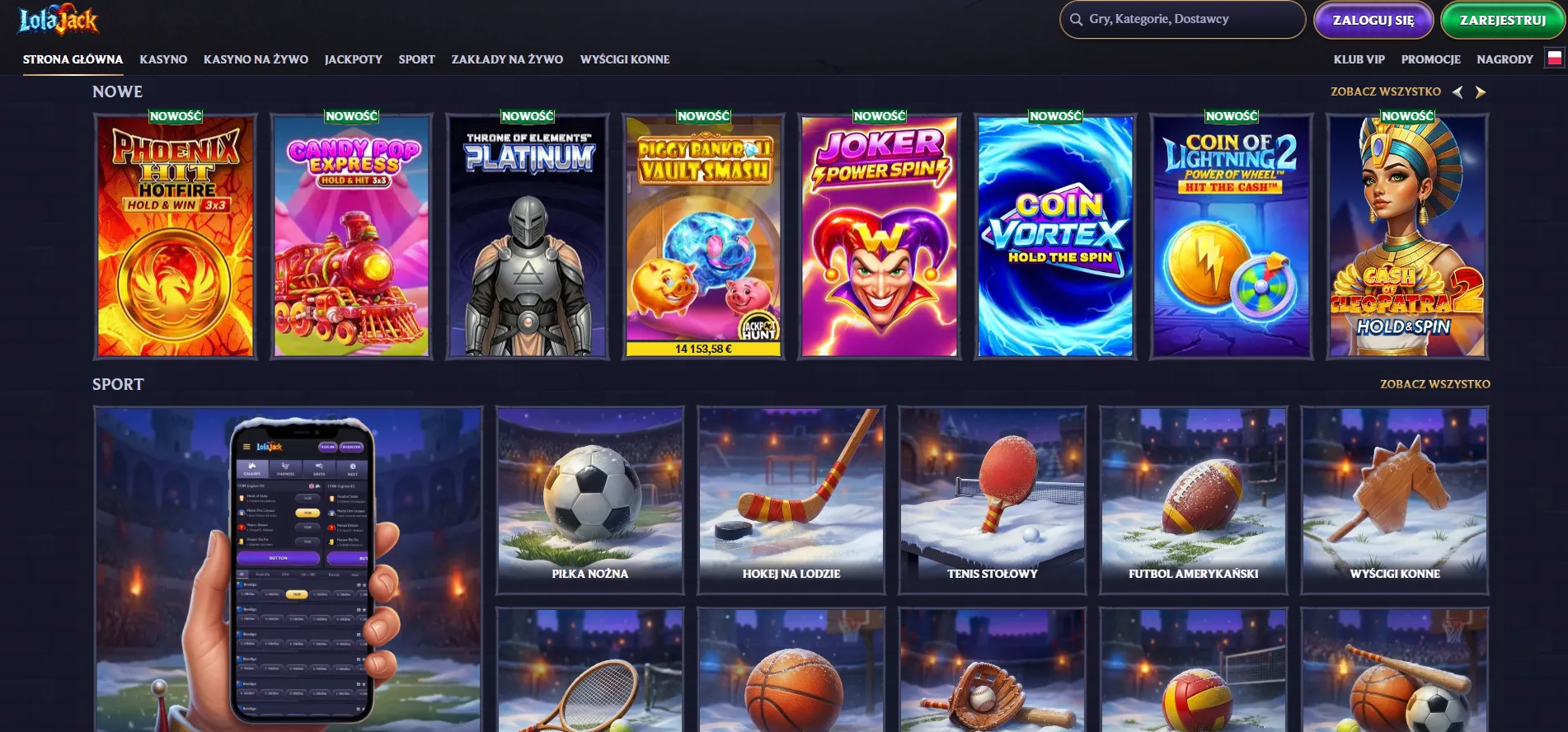 Lolajack Casino Gry